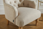 Birlea Padstow Fabric Accent Chair - Wheat |Elegant button back occasional chair