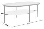 Habitat Mist Coffee Table - Black & White