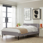 Kristopher Small Double Fabric Bed Frame - Grey