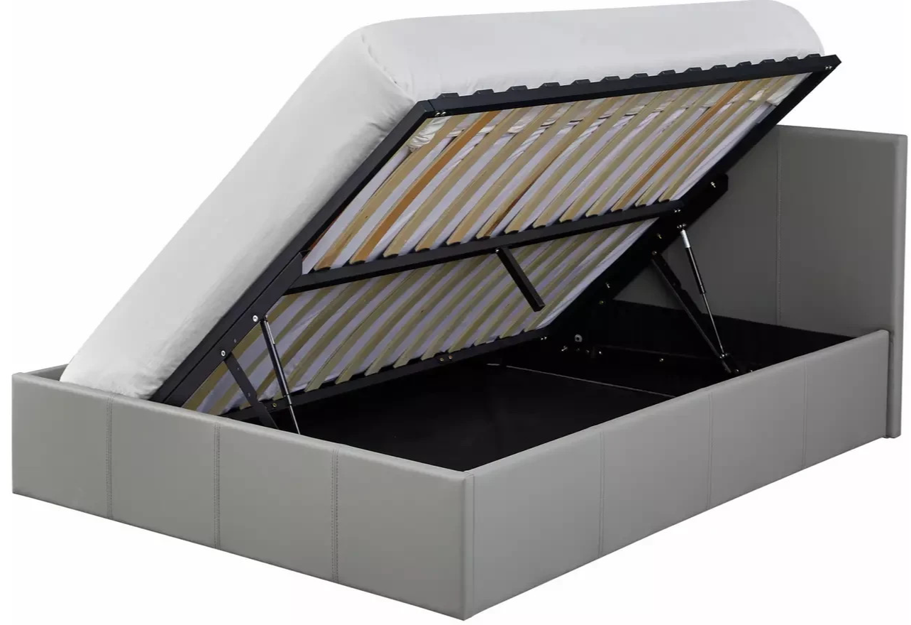 Lavendon Small Double Side Open Ottoman Bed- Grey (B GRADE)