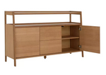 Marston 2 Door 2 Drawer Sideboard Natural | Wooden Storage Cabinet Furniture