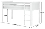 Brooklyn Midsleeper Bed Frame-White | Midsleeper bed frame white