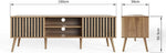 GFW Louvered 2 Door TV Unit - Oak