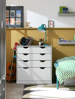 Kids Pagnell 5 Drawer Chest - White | White Chest of Drawers