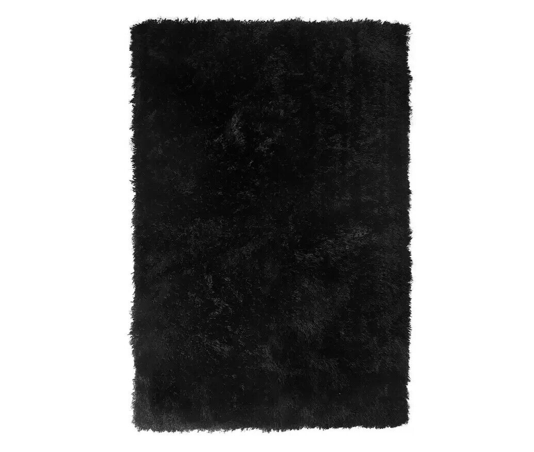 Habitat Luxury Plain Shaggy Rug - 160x230cm - Black