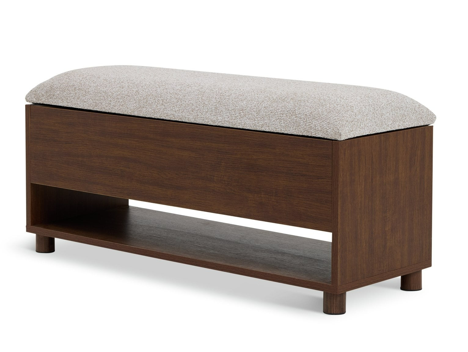 Saffield Shoe Storage Bench - Walnut | Footwear Organization Solution