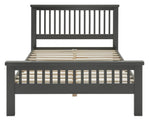 Aubrey Double Wooden Bed Frame - Charcoal | Simple style of shaker furniture