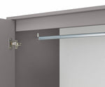Home Malibu 2 Door 3 Drawer Mirror Wardrobe - Grey | mirrored wardrobe