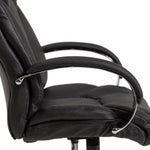 Habitat Leather Faced Office Chair - Black