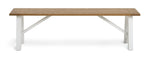 Burford Pair of Solid Wood Dining Benches - White | Space Efficient Mealtime