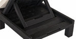 Daytona Rattan Effect Sun Lounger - Graphite | Outdoor Patio Recliner for Garden