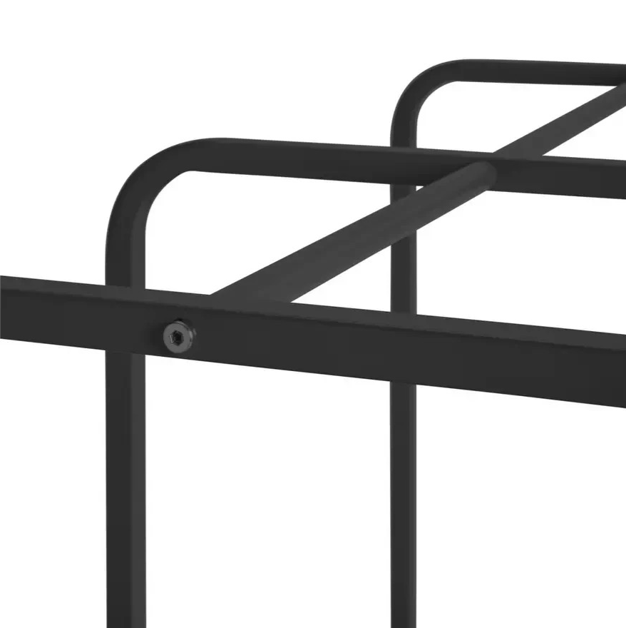 Lorelei Clothes Rail with Shelves Black | Open Wardrobe Storage Rack Furniture