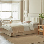 Home Pandora Double End Lift Ottoman Bed - Cream | Lift-up storage bed