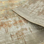 Asiatic Aurora Shiny Abstract Gold Cut Pile Rug - 170x120cm