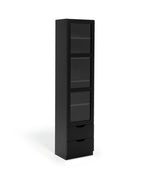 Compton 1 Door Glass Display Cabinet - Black