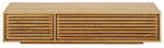Max Slatted 2 Door TV Unit - Natural | Modern Media Console with Storage