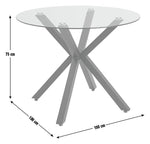 Home Alice 4 Seater Dining Table - Black | Minimal Dining Layout