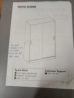 Nova 2 Door Sliding Wardrobe - White ( B Grade 1121)