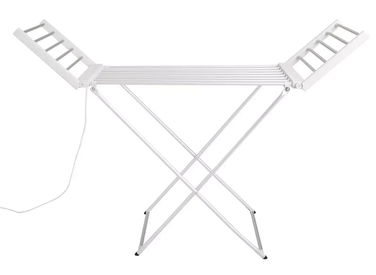 Home 11m Heated Clothes Airer With Wings | Electric Drying Rack Laundry Helper