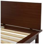 Akio Double Wooden Platform Bed Frame - Walnut | Platform bed frame double