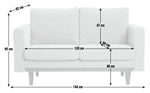 Della Fabric 2 Seater Sofa - Natural