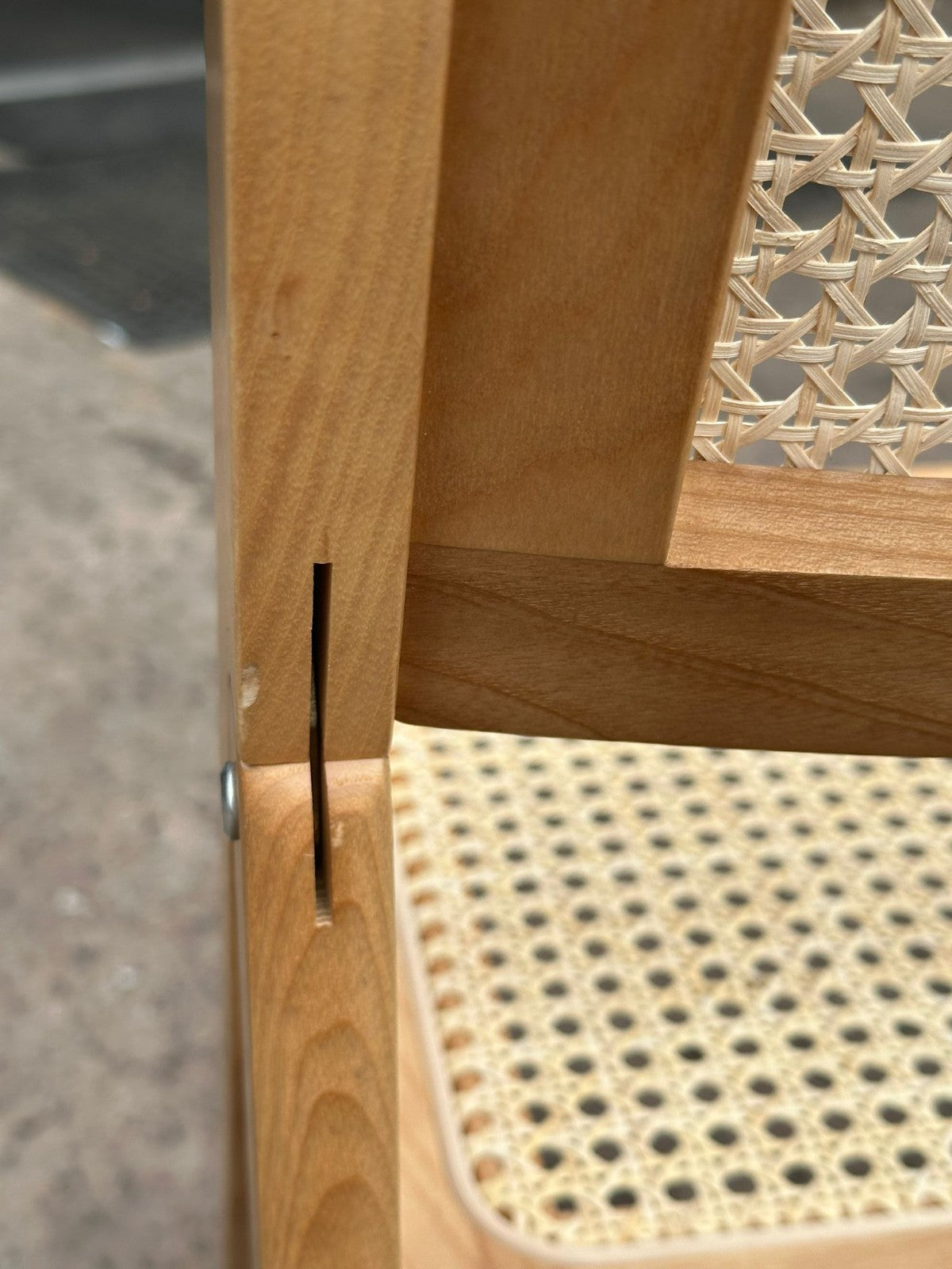 Pair of Peio Rattan Folding Dining Chairs - Natural (S)
