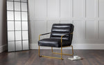 Julian Bowen Giorgio Faux Leather Accent Chair - Black