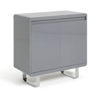 Home Sleigh 2 Door Sideboard - Gloss Grey