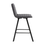 Keaton Velvet Counter Bar Stool - Charcoal
