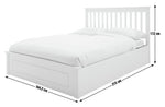 Home Aspley Kingsize Wooden Ottoman - Oak Stain | oak ottoman bed