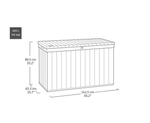 Keter Darwin 662L Outdoor Garden Storage Box - Brown