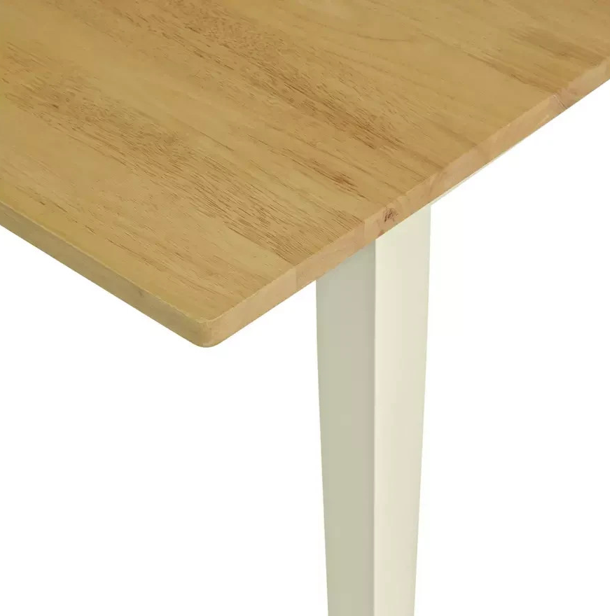 Home Chicago Extendable Cream Dining Table & 4 Chairs | Modern Dining Room Set