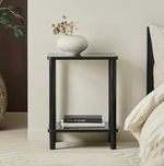 Home Andrea Set of 2 Bedside Tables Black | Bedroom Nightstand Furniture Set