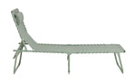 Home Set of 2 Folding Metal Sun Loungers - Green