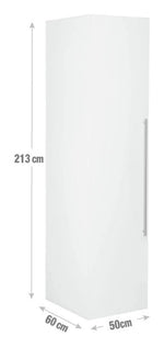 Atlas 1 Door Tall Wardrobe - White | Minimalist Visual Style