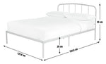 Freja Small Double Metal Bed Frame - Silver