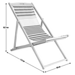 Folding Wooden Garden Deck Chair Blue | Outdoor Patio Reclining Chair Furniture