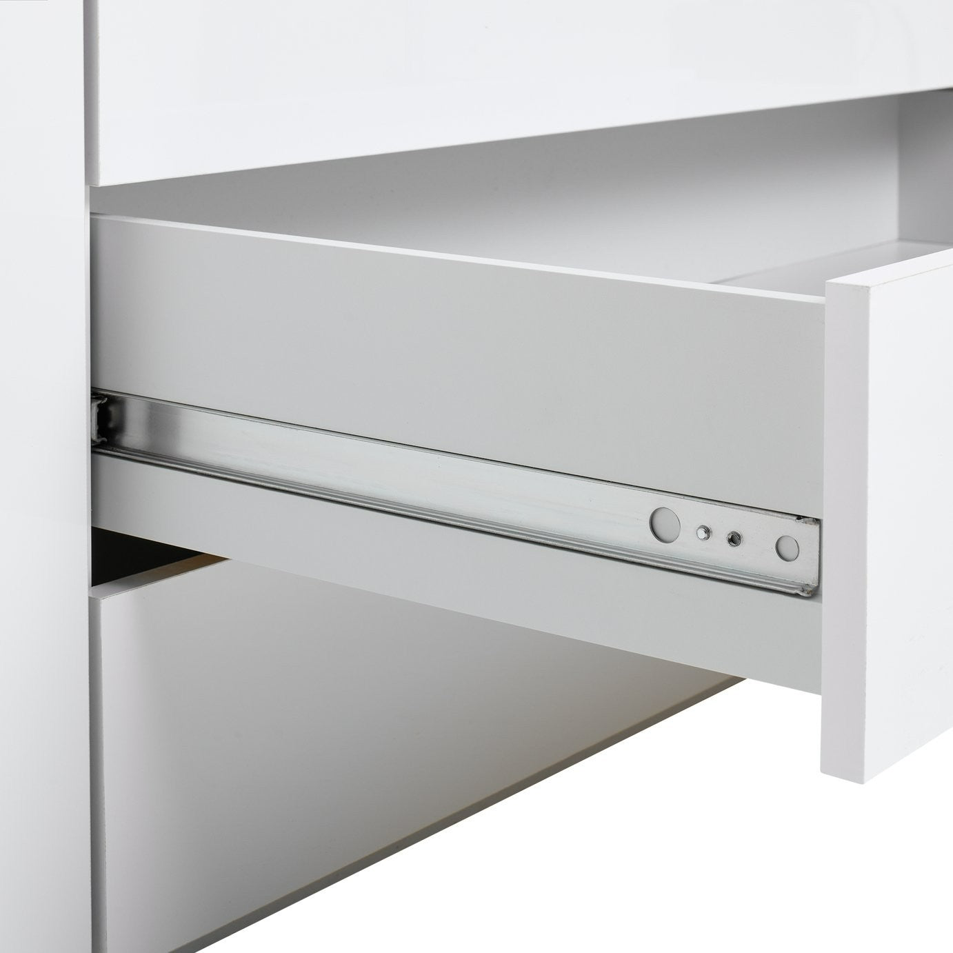 Hallingford 4 Door 3 Drawer Wardrobe- White Gloss | High Shine Furniture