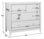 Brooklyn 2+2 Chest of Drawers- White