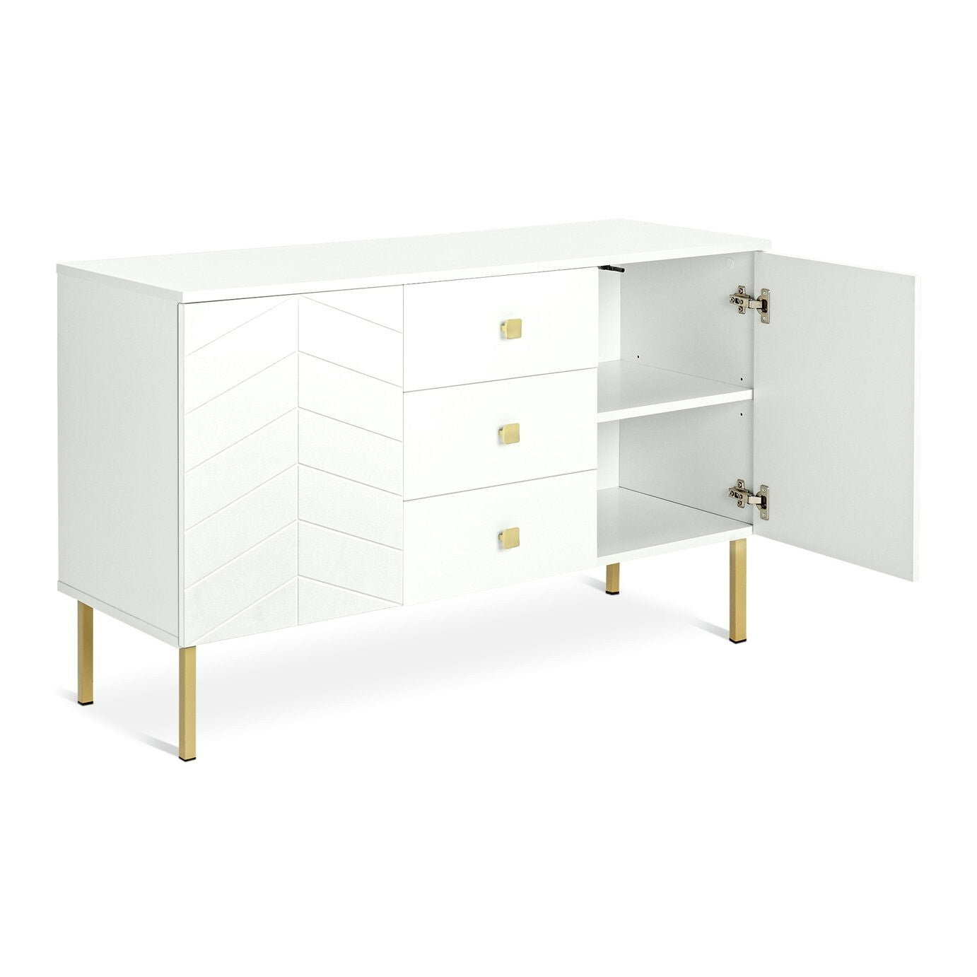 Home Kyler 2 Door 3 Drawer Sideboard - White