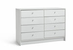 Home Malibu 8 Drawer Chest - White | White clothes storage unit