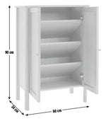Kent 2 Door Shoe Storage Cabinet - Oak