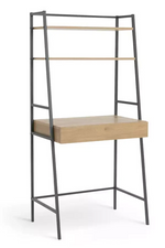 Home Loft Living 1 Drawer Ladder Office Desk Oak | Wooden Home Office Desk