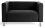 Home Moda Fabric 2 Seater Sofa - Grey | Compact Lounge Design