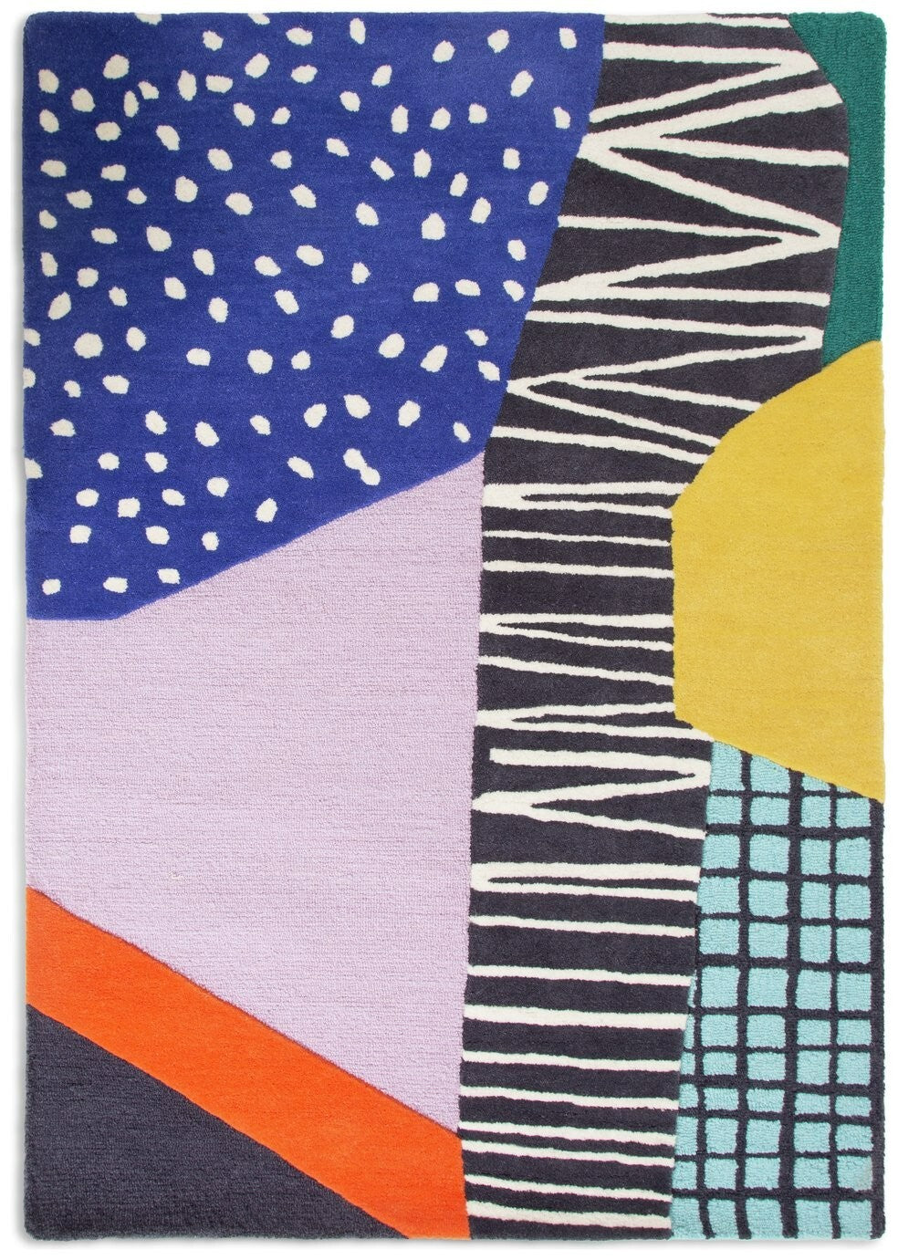 Habitat Abstract Tufted Wool Cut Pile Rug - 170x120cm