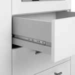 Home Brisbane 3 Door 3 Drawer Wardrobe - White | Sleek Neutral Aesthetic