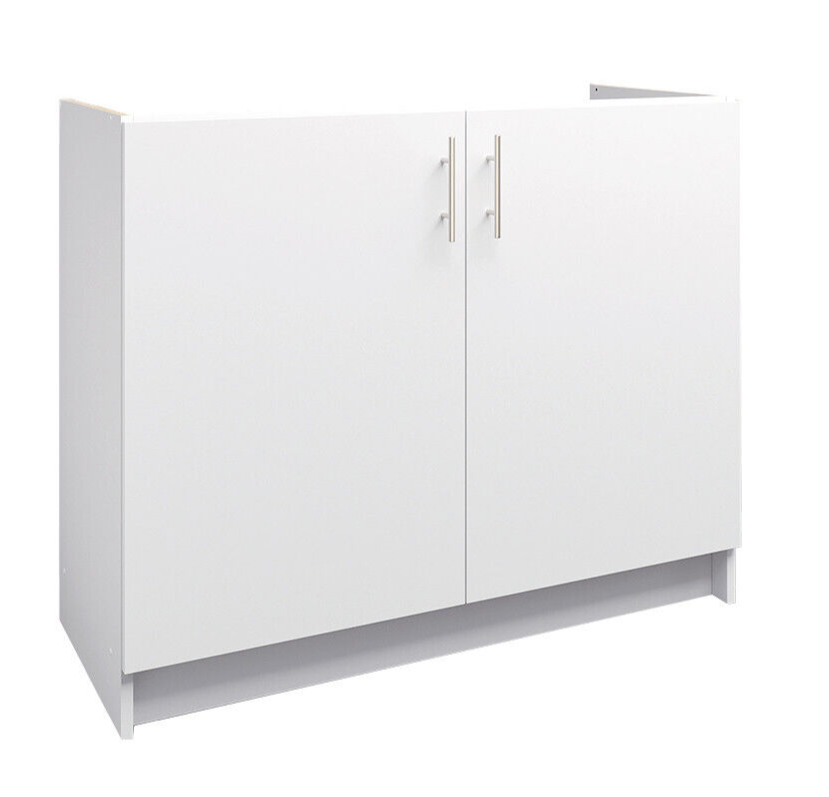 Spülenunterschrank 100cm Weiß Matt – Küchen Unterschrank für Spüle Schrank