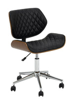 Habitat Sorel Faux Leather Office Chair - Black & Brown | PU leather chair