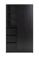 Home Malibu 1 Door Sliding Wardrobe - Black | small space wardrobe