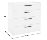 Habitat Oldham Wide 4 Drawer Chest - Walnut